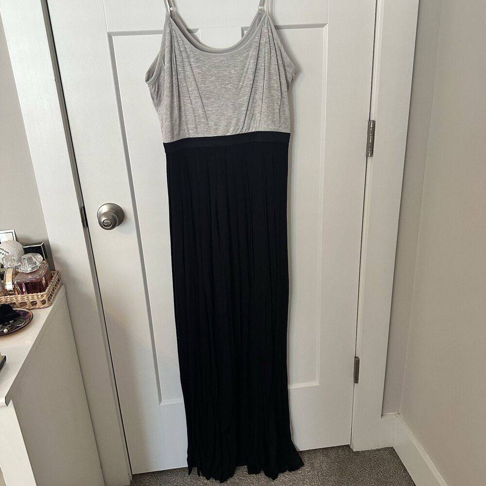 Grey And Black Spaghetti Strap Maxi Dress Lauren Conrad Size Large